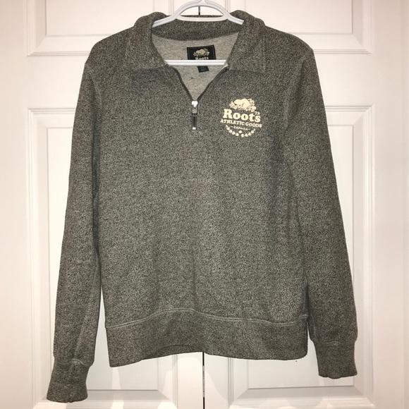 Roots Sweaters - Roots Original Salt and Pepper Quarter Zip